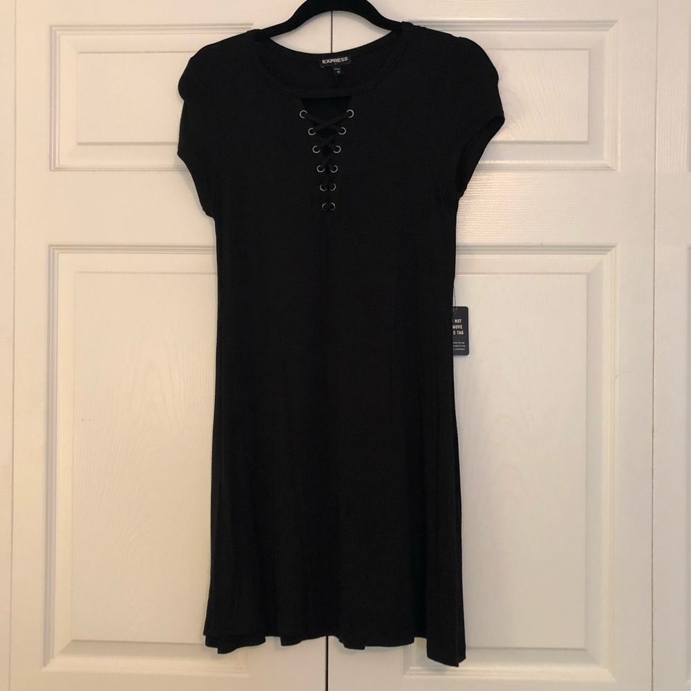 NWT Express Black Short Sleeve Dress
